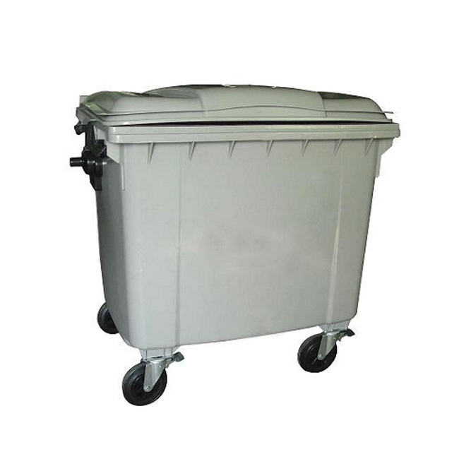 Bulk Wheelie Bin - 1100L - 4 Wheel - Plastic - Grey - 0182
