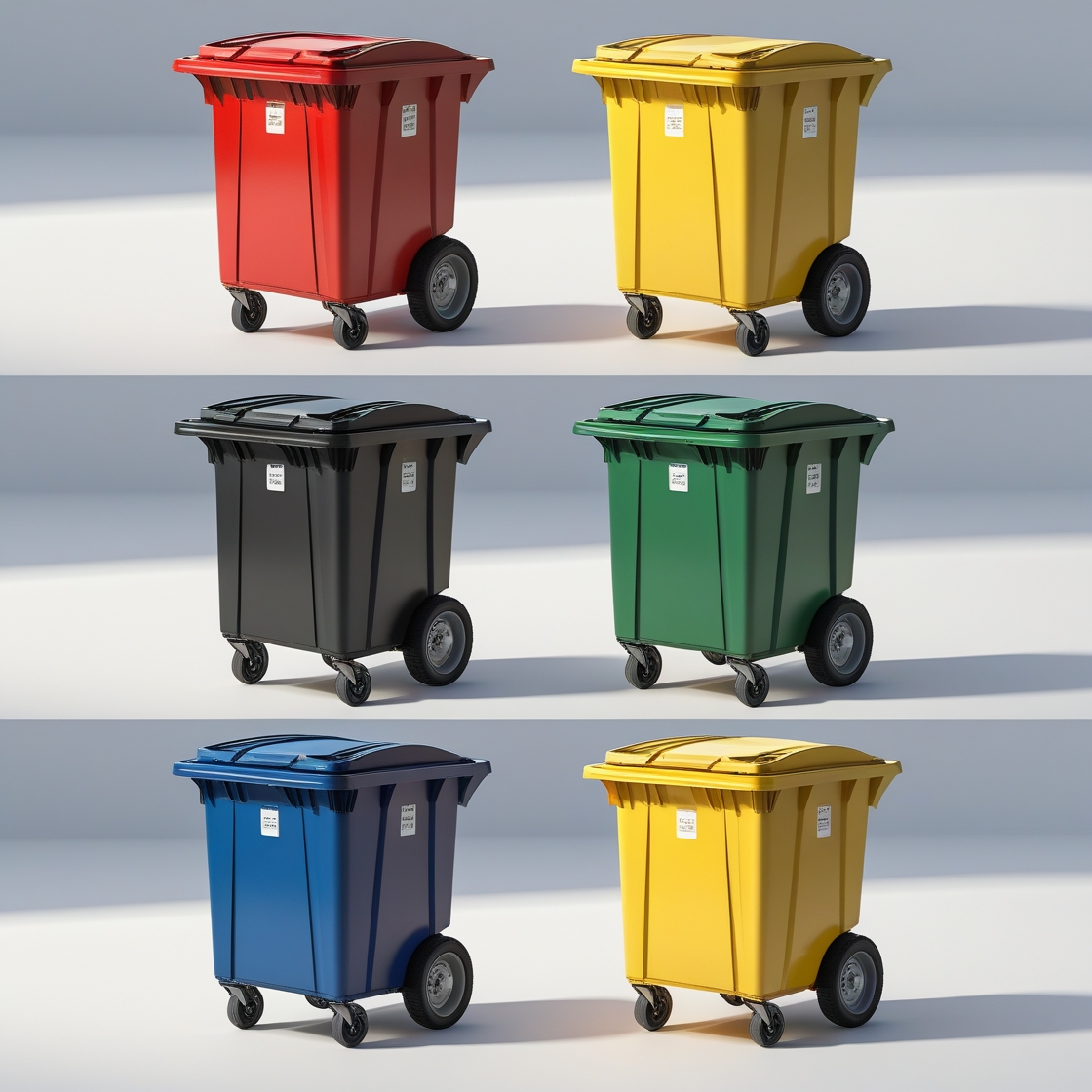 White 240 liter wheelie bin