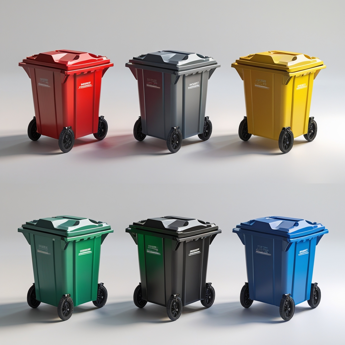 Red 240 liter wheelie bin