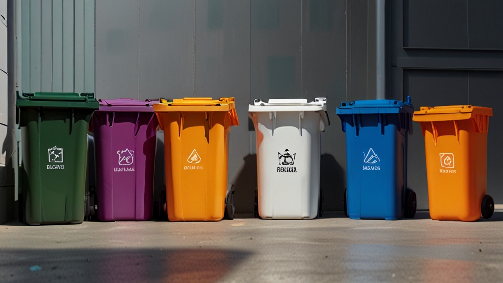 120L violet wheelie bin