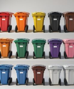 120 liter yellow wheelie bin