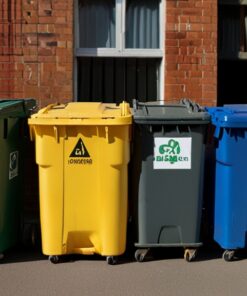 660L violet wheelie bin