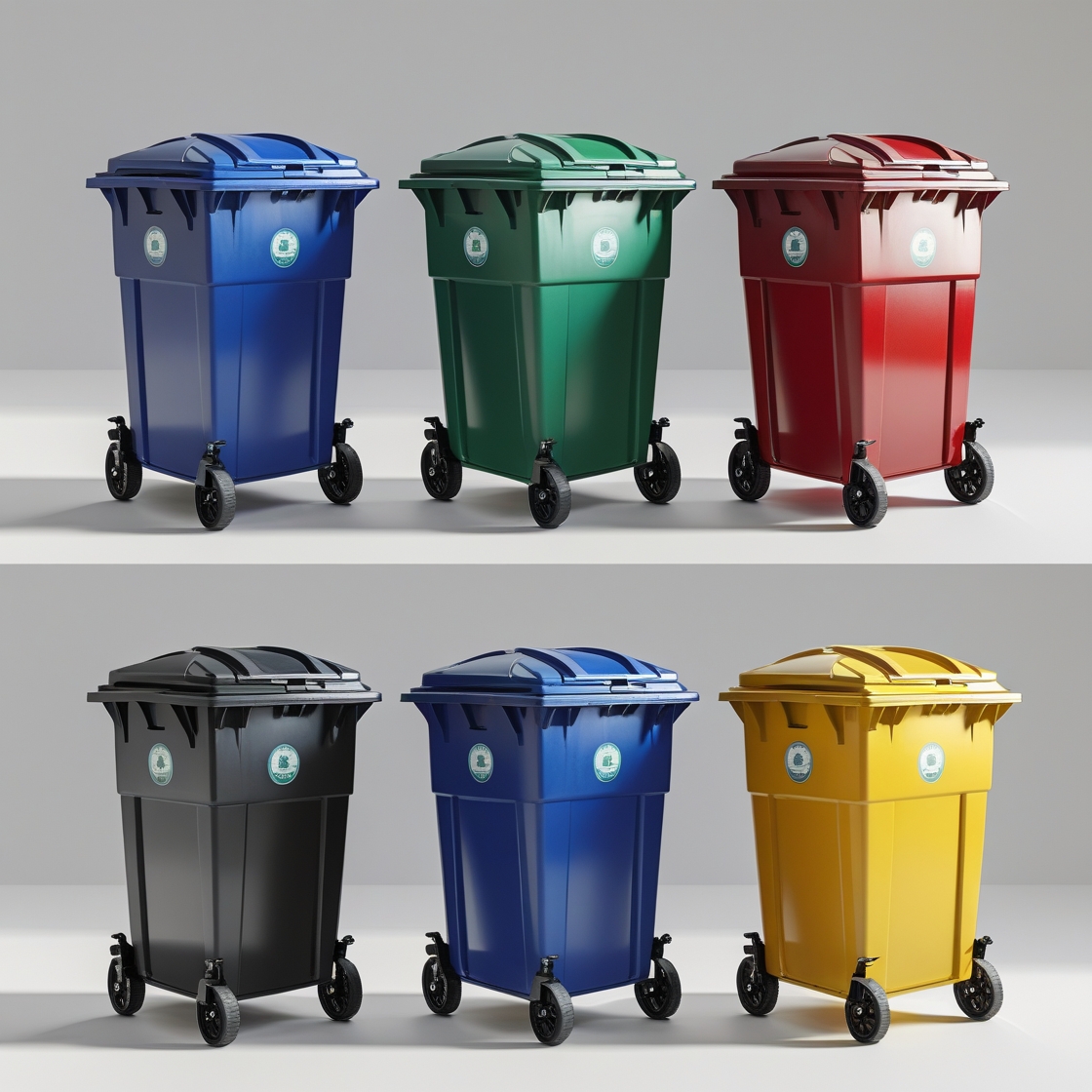 240 liter orange wheelie bin