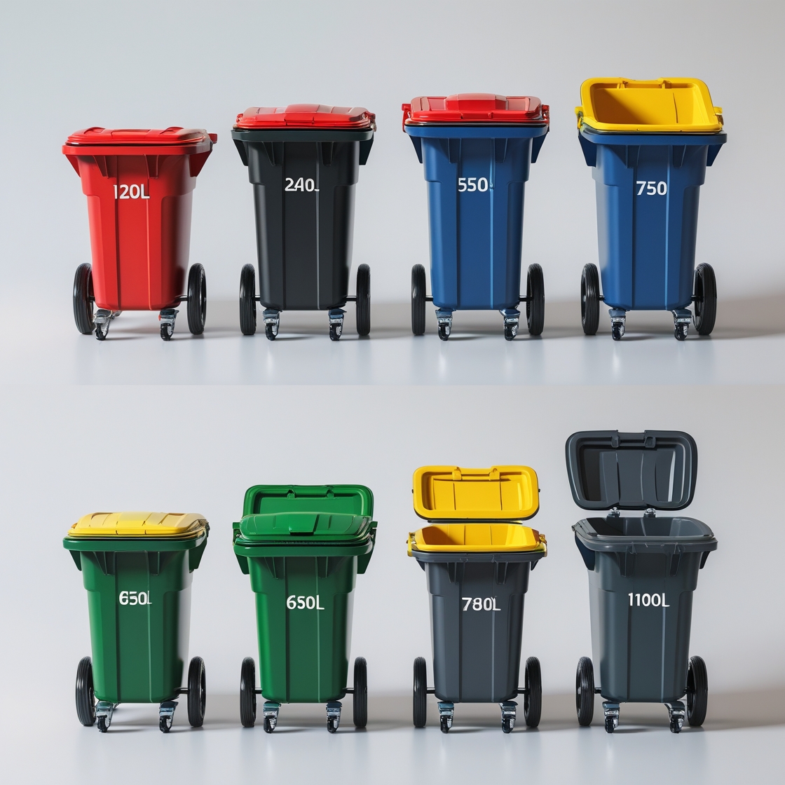 240 liter brown wheelie bin