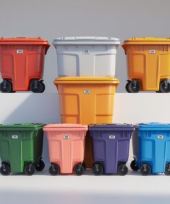 1000 liter black wheelie bin