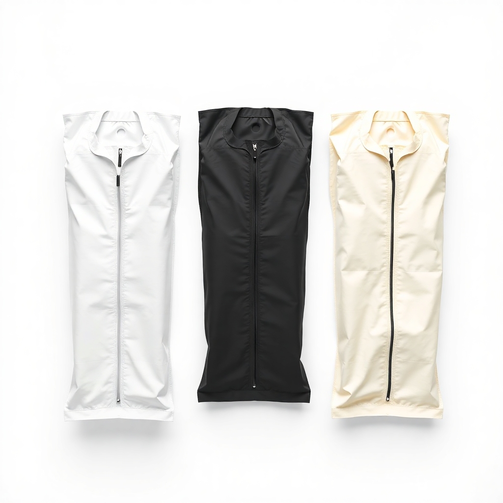 body bag with u-shape zip - supported pvc - 550 micron medium