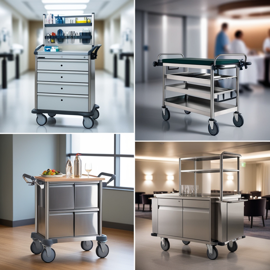 2 tier tea/food trolley Epoxy Coated