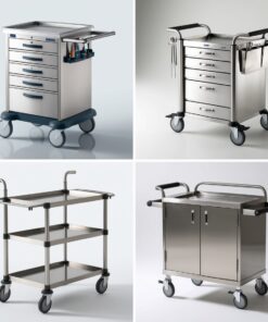 3 tier tea/food trolleys Grade 18/8 stainless