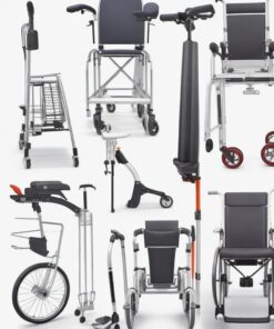 Wheelchair - Steel / PVC detchable arm and foot rest