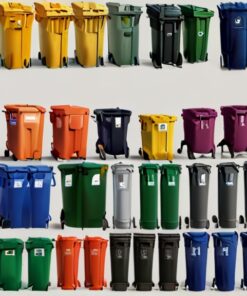 240l brown wheelie bin