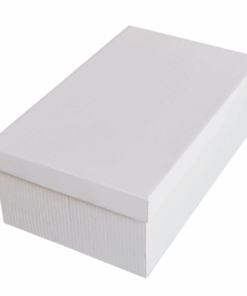 Base & Lid – Shoe Box – White Kraft – 325 x 200 x 115mm