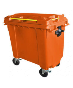 110L Galvanised Steel 4-Wheeled Commercial Wheelie Bin