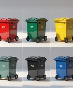 550 Litre Plastic Four Wheelie Bins - Durable Waste Management Bin