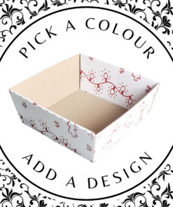 Design Hamper Tray (Standard) – White Kraft 210 x 210 x 95mm