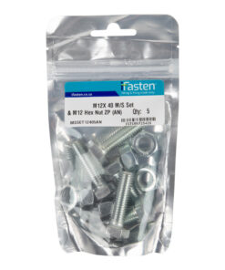 Ifasten Set Screw Ms And Nut Zp M12X40Mm 5 Pp