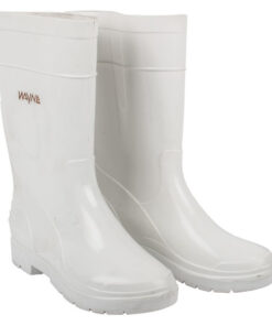 Wayne Gumboot Mens Knee L White/Red Size 5