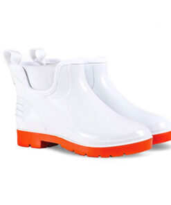 Wayne Ladies Slip-On Gumboots Size 6 White And Red