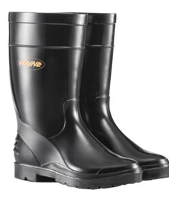 Wayne Gumboots Ladies Half Length Black Size 6