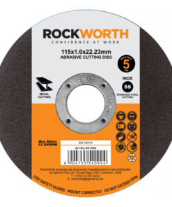 Rockworth Cutting Disc Slimline Steel 115X1.0 5Pac