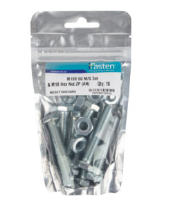 Ifasten Set Screw Ms And Nut Zp M10X60Mm 10 Pp