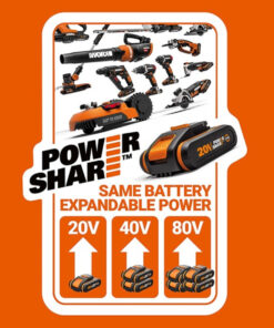 Alternative view of Worx Compact Air Leaf Blower Long Nozzle Cordless 20V | Tool Only