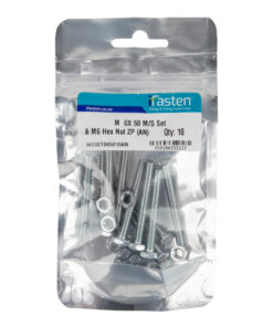 Ifasten Set Screw Ms And Nut Zp M6X50Mm 10 Pp