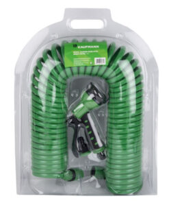 Kaufmann 15Mm Spiral Garden Hose+Pistol+Couplings