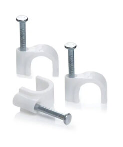 United Electrical Cable Clips Round 7Mm 100 Pk Whi