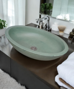 Angels Rock Pool Green Bespoke Bathroom Sink 545X400X165Mm
