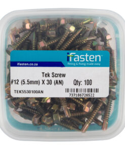 Ifasten Tek Screw No12 5.5Mmx30Mm 100 Pt