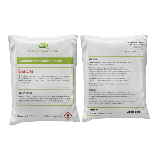 Sodium tetraborate Borax 25kg